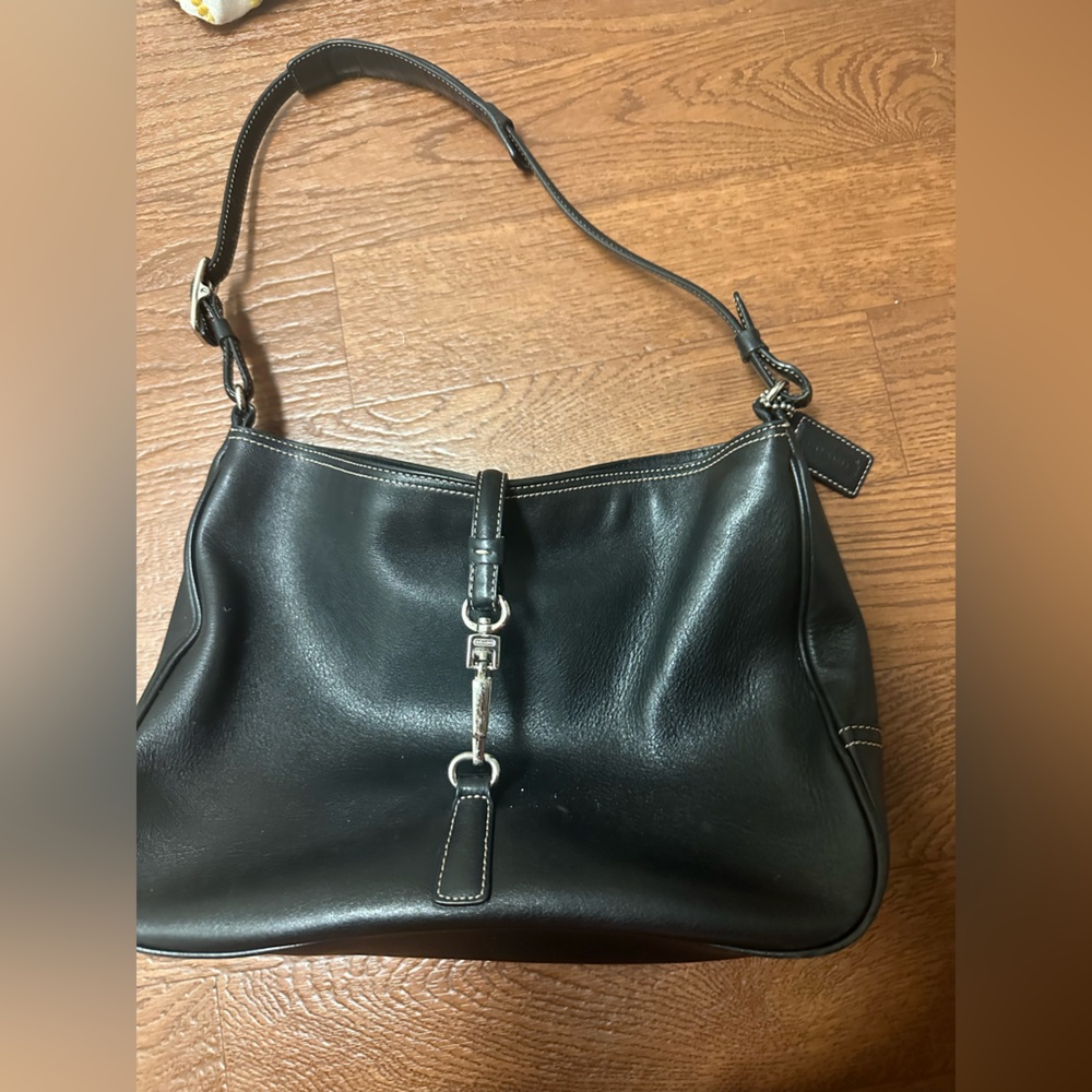 Black Leather Coach Bag